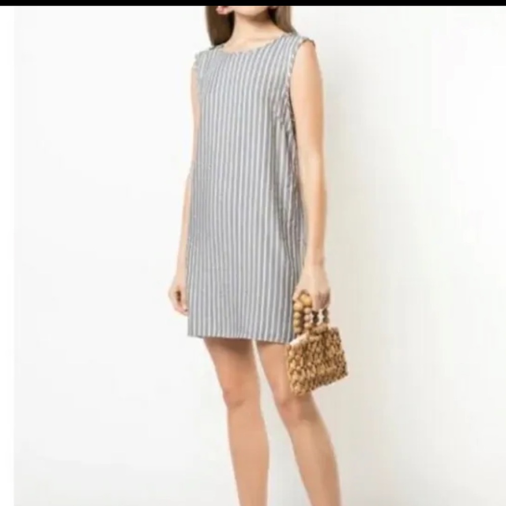 Onia Marina Mini Dress Denim Lirex Multi NWT